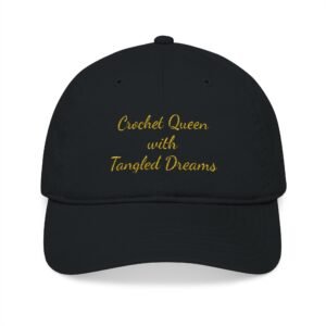 crochet queen organic baseball cap (embroidery) for women