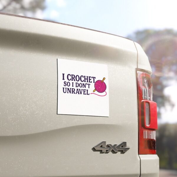 car magnet i crochet so i don't unravel quote magnet