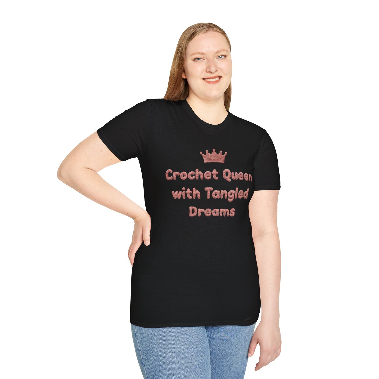 crochet queen t‑shirt for women – 100% combed cotton premium tee, soft regular fit crewneck, yarn lover gift (option 2) crochet queen t‑shirt for women – 100% combed cotton premium tee, soft regular fit crewneck, yarn lover gift (option 2)