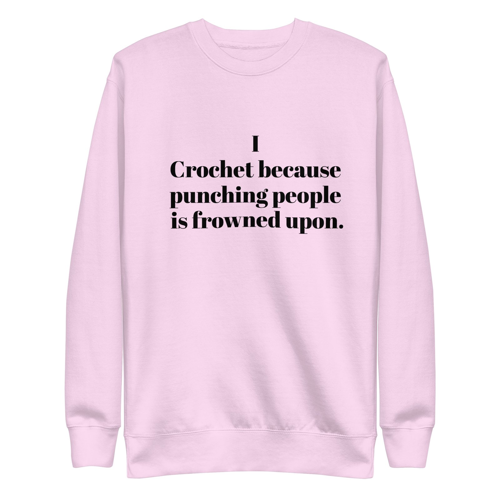 “i crochet because punching people is frowned upon” hoodie or sweatshirt – funny crochet quote apparel for yarn lovers “i crochet because punching people is frowned upon” hoodie or sweatshirt – funny crochet quote apparel for yarn lovers