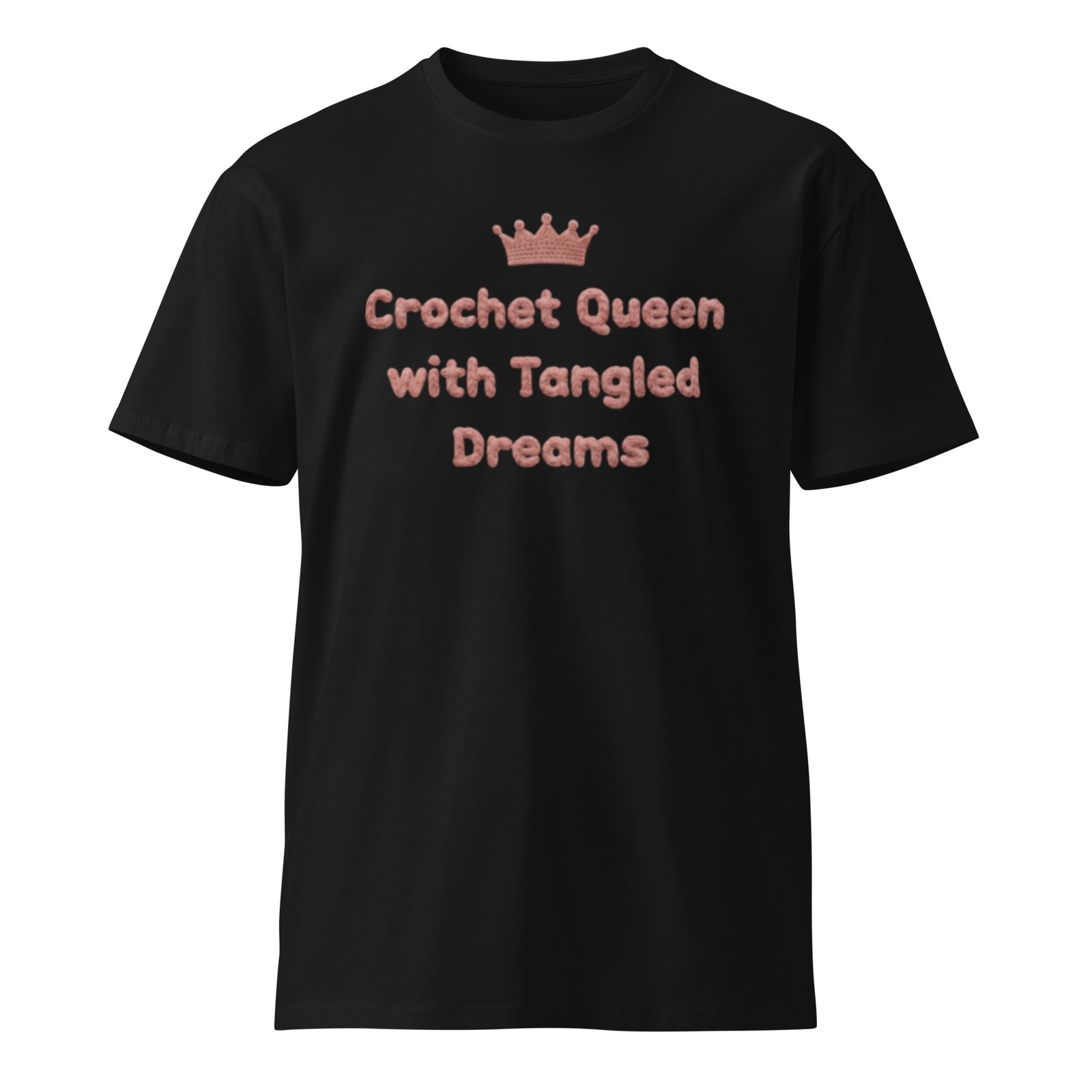 crochet queen t‑shirt for women – 100% combed cotton premium tee, soft regular fit crewneck, yarn lover gift crochet queen t‑shirt for women – 100% combed cotton premium tee, soft regular fit crewneck, yarn lover gift