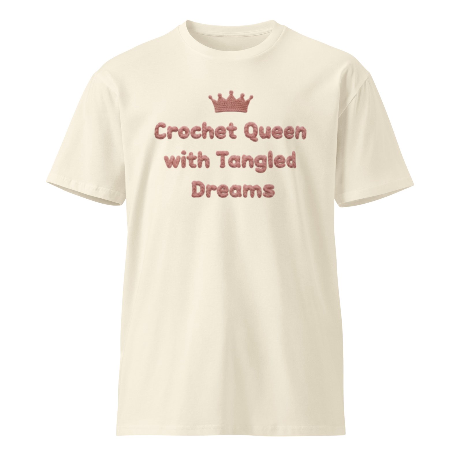 crochet queen t‑shirt for women – 100% combed cotton premium tee, soft regular fit crewneck, yarn lover gift crochet queen t‑shirt for women – 100% combed cotton premium tee, soft regular fit crewneck, yarn lover gift