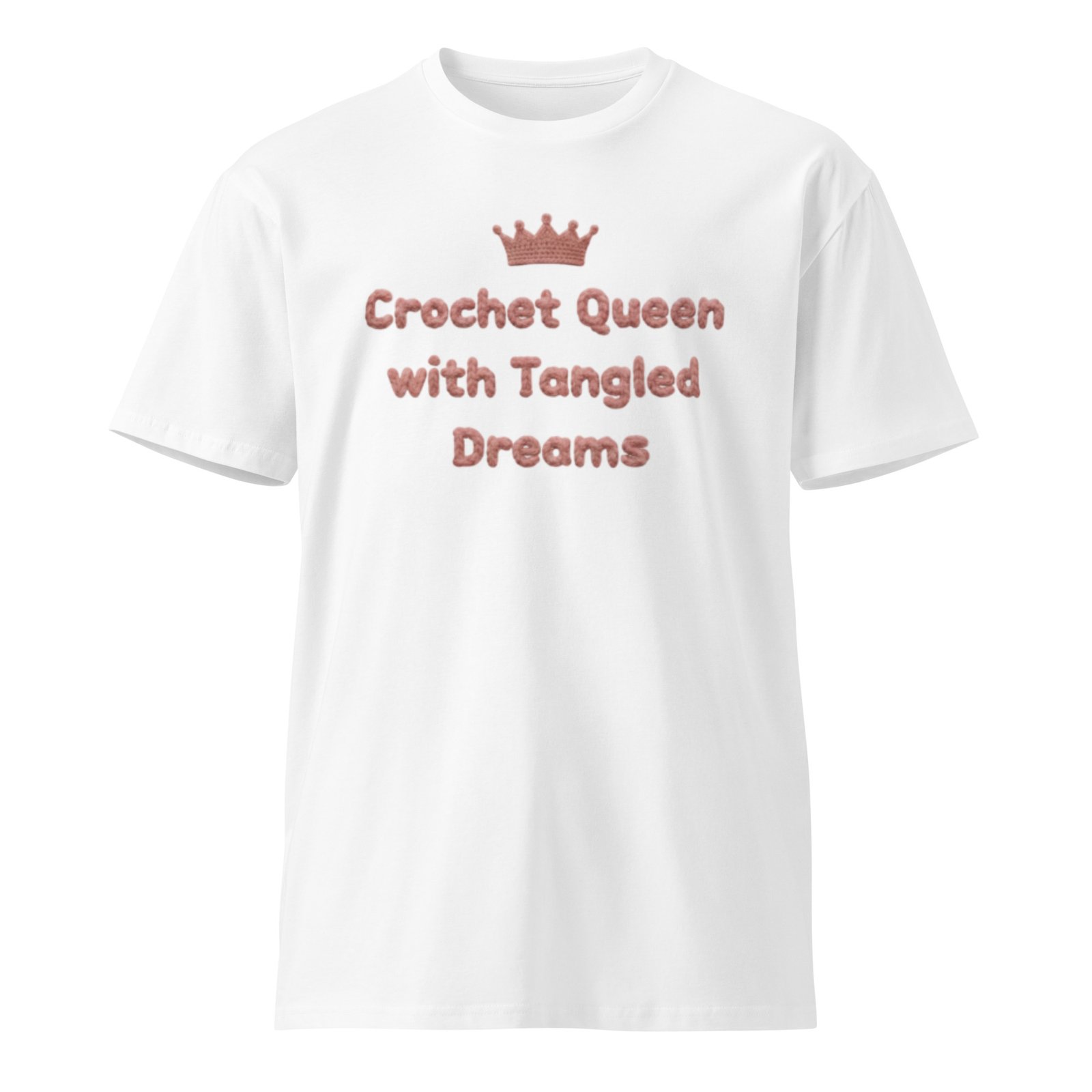 crochet queen t‑shirt for women – 100% combed cotton premium tee, soft regular fit crewneck, yarn lover gift crochet queen t‑shirt for women – 100% combed cotton premium tee, soft regular fit crewneck, yarn lover gift