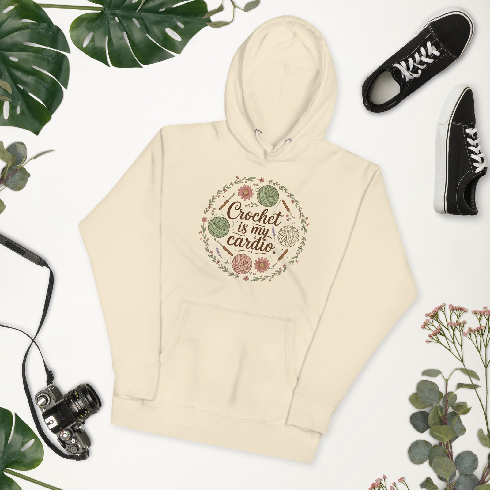 "crochet is my cardio" premium hoodie "crochet is my cardio" premium hoodie
